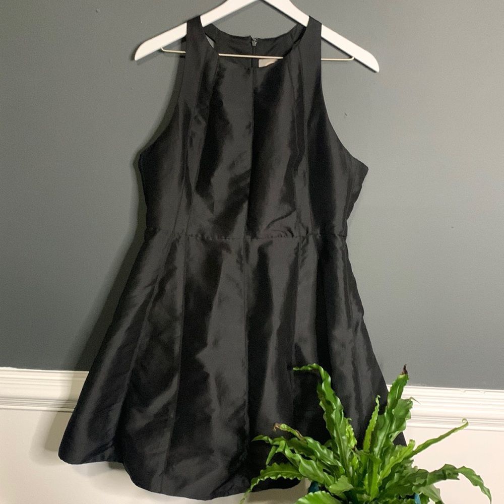 lr Sleeveless Black A-Line Dress